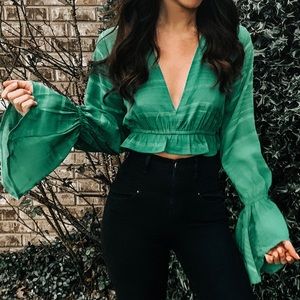 ASOS green crop top